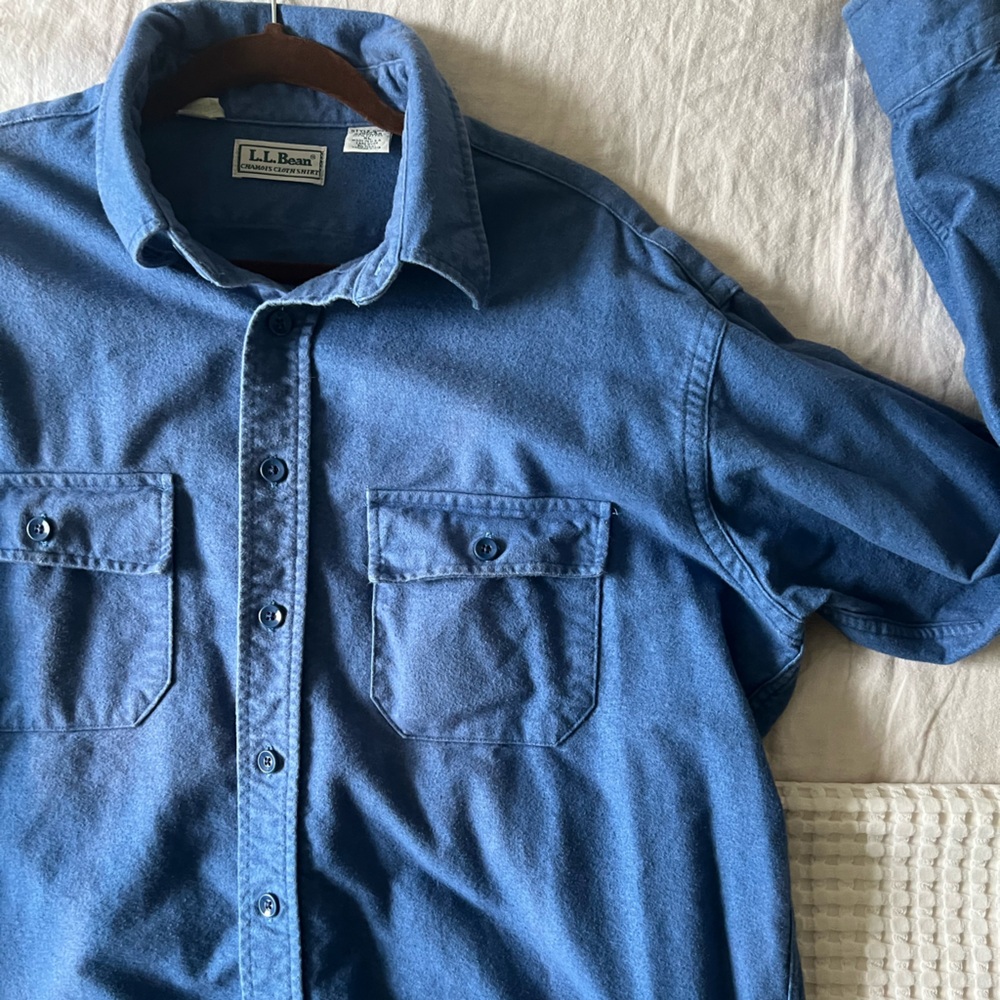 Vintage L.L. Bean Blue Chamois Shirt